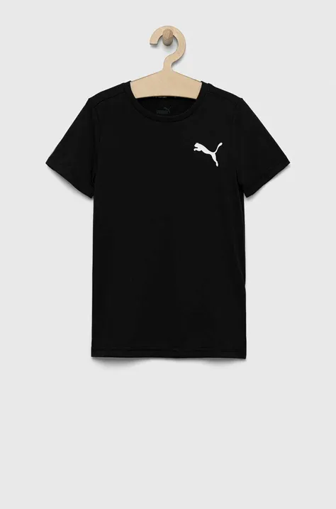 Puma t-shirt dziecięcy ACTIVE Small Logo Tee B kolor czarny z nadrukiem