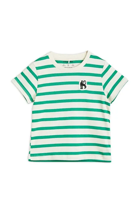 Mini Rodini t-shirt bawełniany dziecięcy kolor zielony wzorzysty