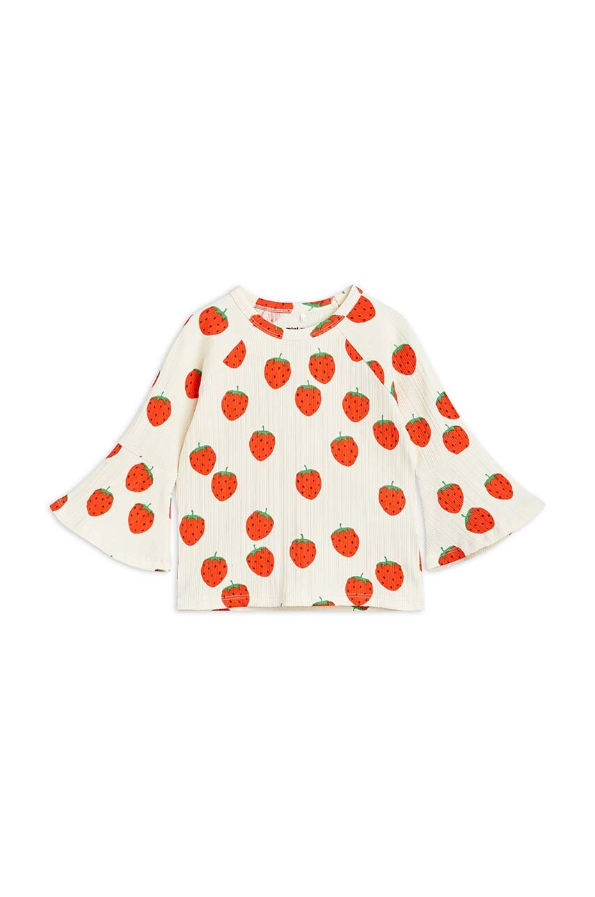 Mini Rodini t-shirt dziecięcy kolor biały wzorzysty