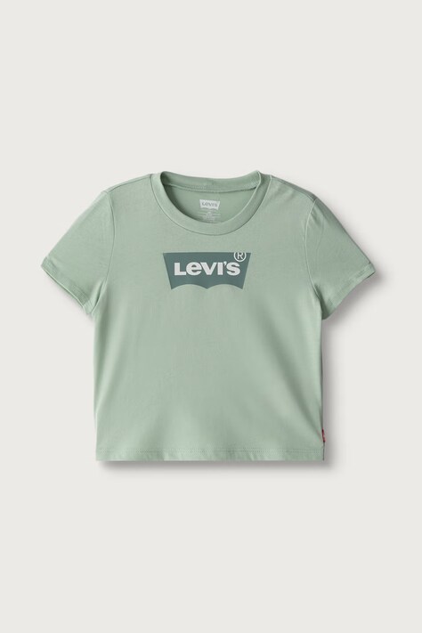 Levi's T-shirt dziecięcy bawełniany z elastanem turkusowy 6E8157