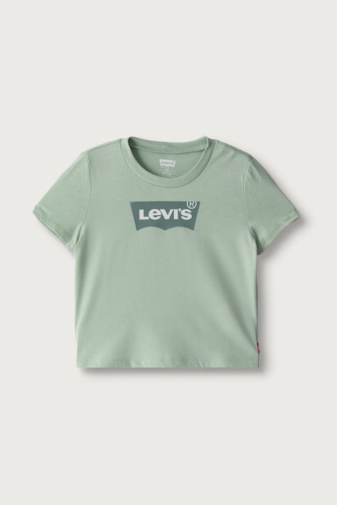 Levi's Футболка для детей из хлопка с эластаном бирюзовая 6E8157