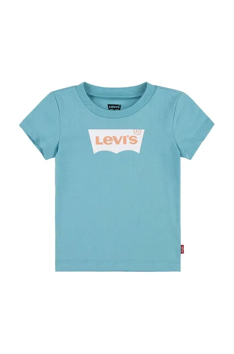 Детска тениска Levi's в синьо с принт