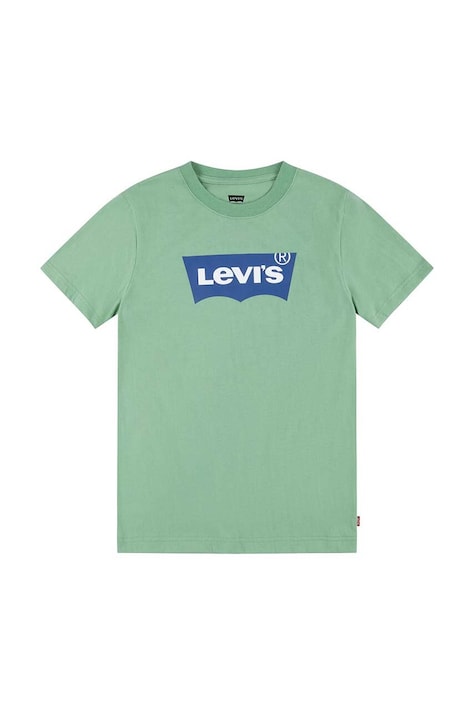 Levi's t-shirt dziecięcy kolor zielony z nadrukiem