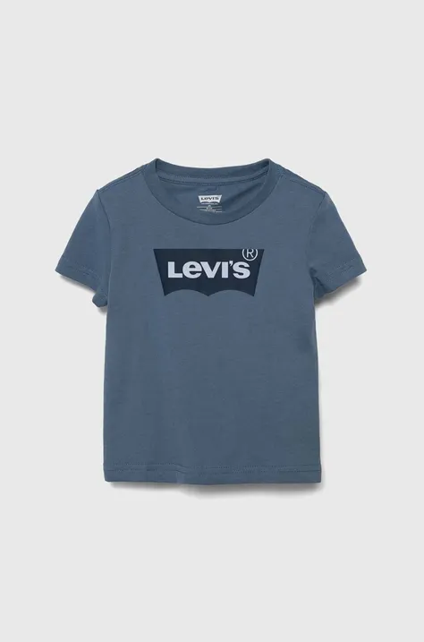 Дитяча бавовняна футболка Levi's з принтом