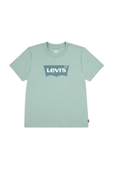 Levi's t-shirt bawełniany dziecięcy kolor zielony z nadrukiem 8E8157