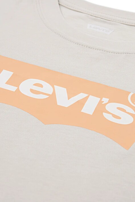 Levi's t-shirt bawełniany dziecięcy kolor beżowy z nadrukiem 8E8157