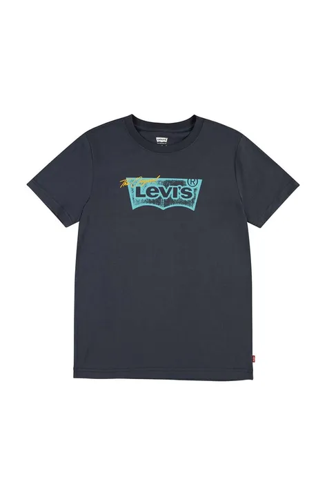 Levi's t-shirt dziecięcy kolor szary z nadrukiem