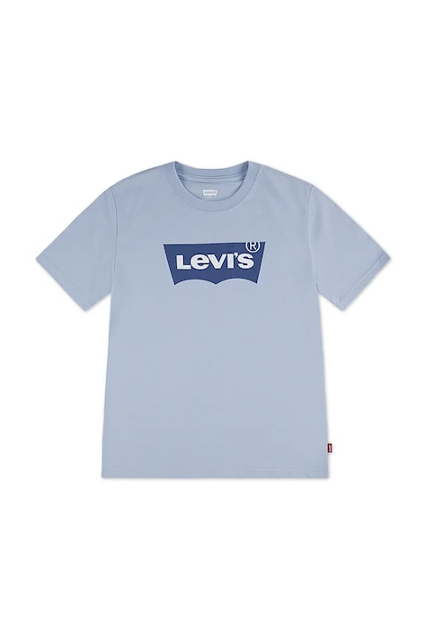 Dječja pamučna majica kratkih rukava Levi's boja: tirkizna, s tiskom, 9E8157