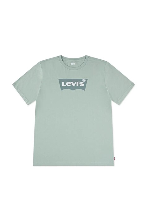 Levi's t-shirt bawełniany dziecięcy kolor zielony z nadrukiem 9E8157