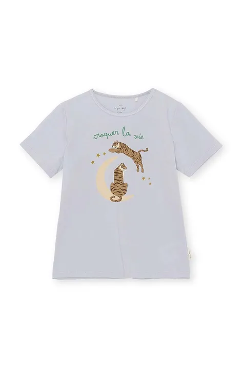 Konges Sløjd t-shirt bawełniany dziecięcy kolor szary z nadrukiem