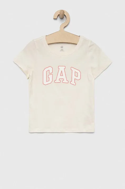 Detské bavlnené tričko GAP tmavomodrá farba, s potlačou