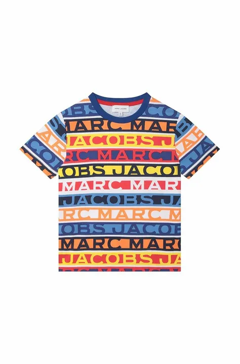 Детска памучна тениска Marc Jacobs с десен