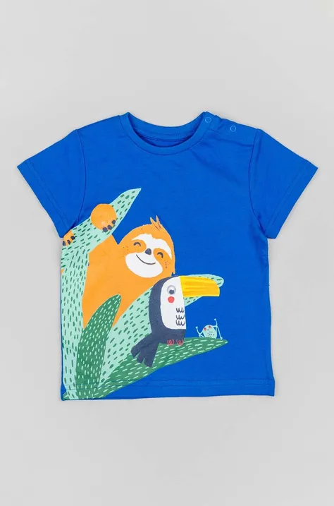 Бавовняна футболка для немовлят zippy з принтом
