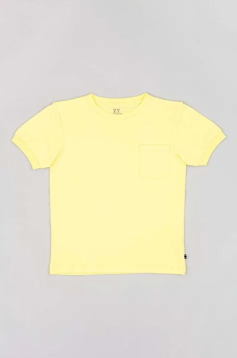zippy t-shirt dziecięcy kolor żółty z nadrukiem