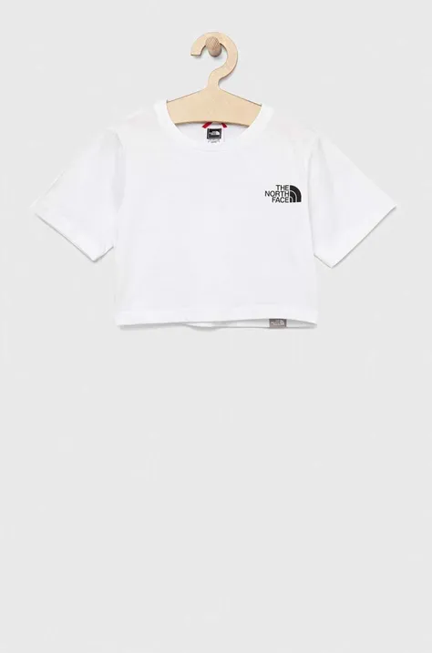 The North Face t-shirt bawełniany dziecięcy kolor biały z nadrukiem