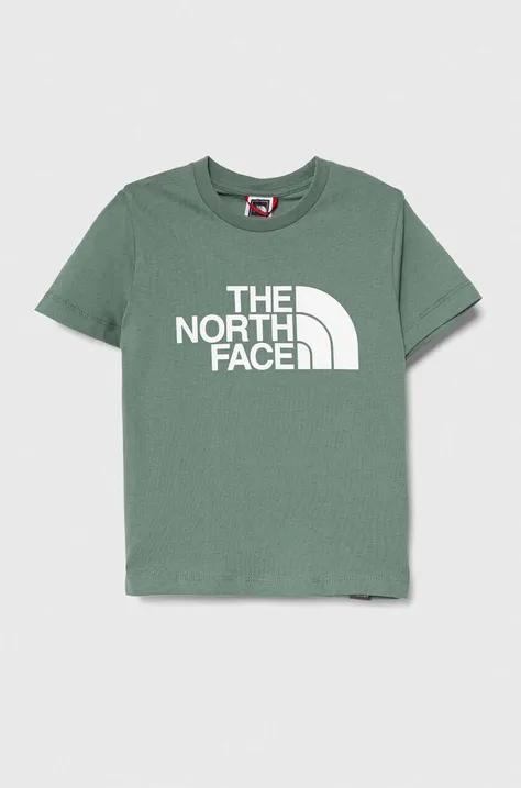 The North Face t-shirt bawełniany dziecięcy kolor zielony z nadrukiem