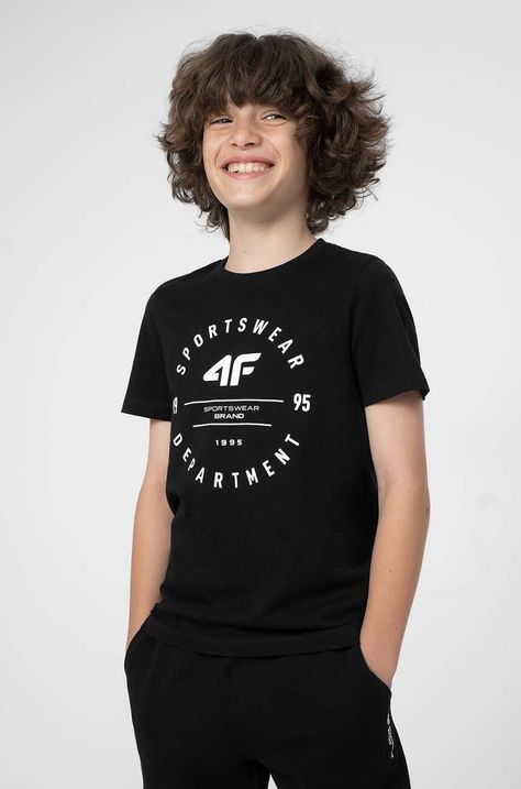 Παιδικό βαμβακερό μπλουζάκι 4F
