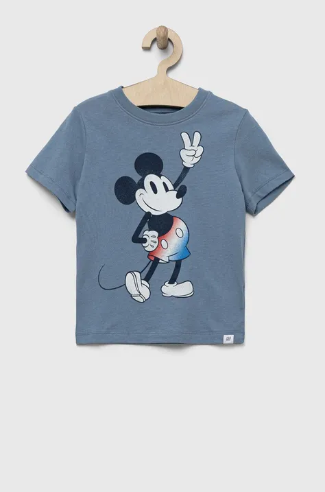Otroška bombažna kratka majica GAP x Disney
