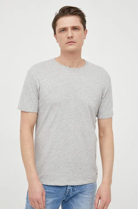 Bavlnené tričko Michael Kors 3-pak tmavomodrá farba, jednofarebné