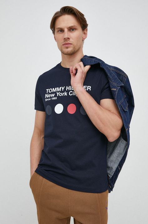 Bombažna kratka majica Tommy Hilfiger