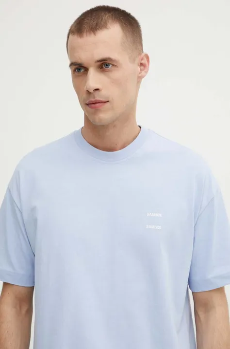 Βαμβακερό μπλουζάκι Samsoe Samsoe JOEL ανδρικό, χρώμα: μπεζ, M22300126