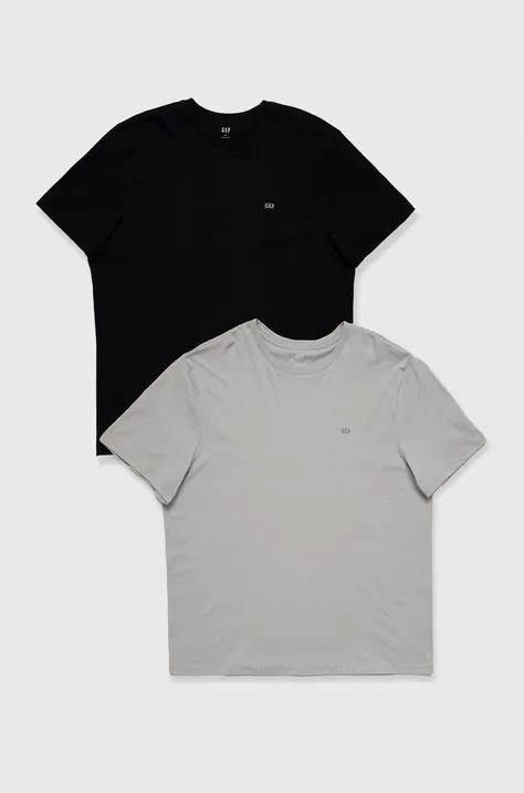 GAP t-shirt bawełniany (2-pack) gładki