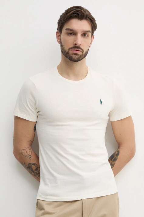 Polo Ralph Lauren tricou din bumbac barbati, culoarea rosu, neted, 710671438
