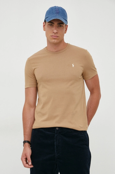 Polo Ralph Lauren t-shirt in cotone uomo colore beige