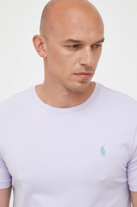 Polo Ralph Lauren t-shirt bawełniany kolor fioletowy 710671438