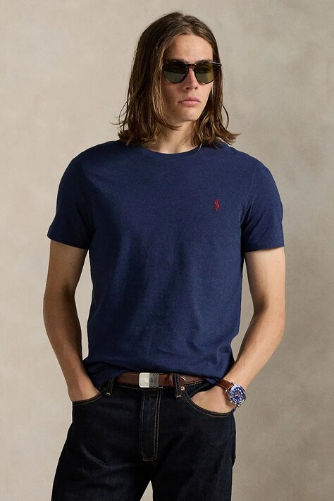 Polo Ralph Lauren basic tričko bavlněné pánské modré 710671438