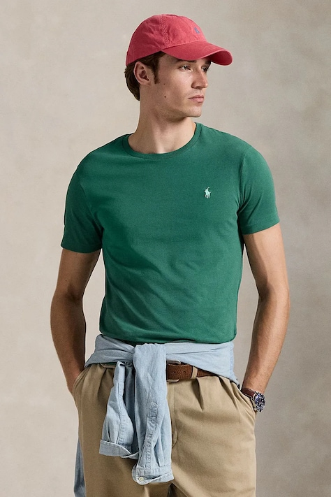 Polo Ralph Lauren basic majica kratkih rukava muška od pamuka zelena 710671438
