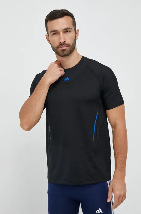 adidas Performance t-shirt treningowy HIIT Elevated Training kolor czarny z nadrukiem