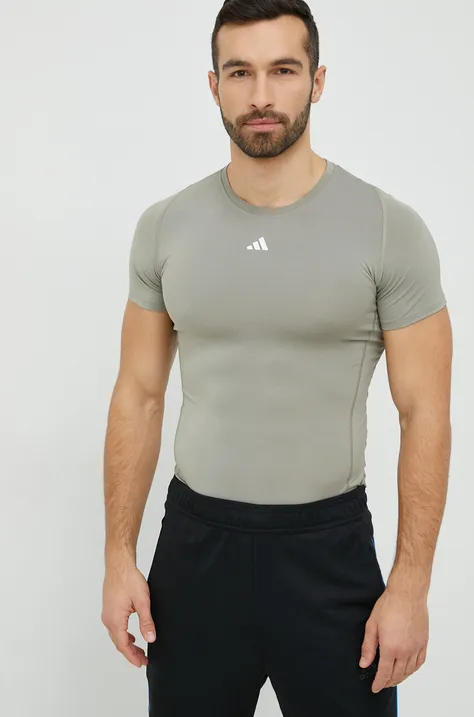 Majica kratkih rukava za trening adidas Performance boja: bež, jednobojni model