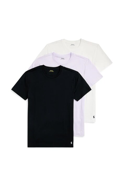 Polo Ralph Lauren t-shirt bawełniany 3-pack męski kolor biały gładki 714830304
