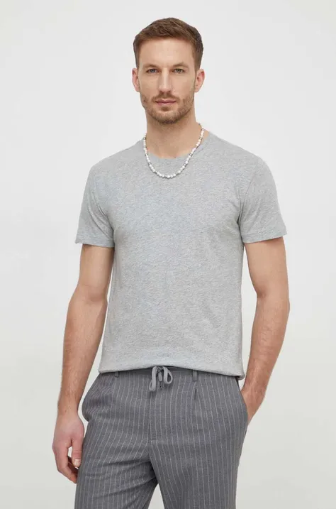 Pamučna majica Polo Ralph Lauren 3-pack boja: siva, bez uzorka