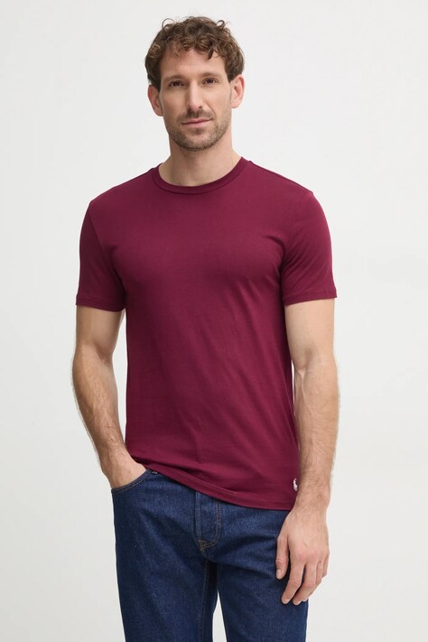 Polo Ralph Lauren tricou din bumbac 3-pack barbati, culoarea negru, neted, 714830304