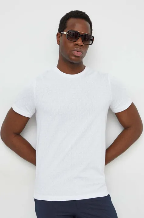 Bavlněné tričko Michael Kors bílá barva