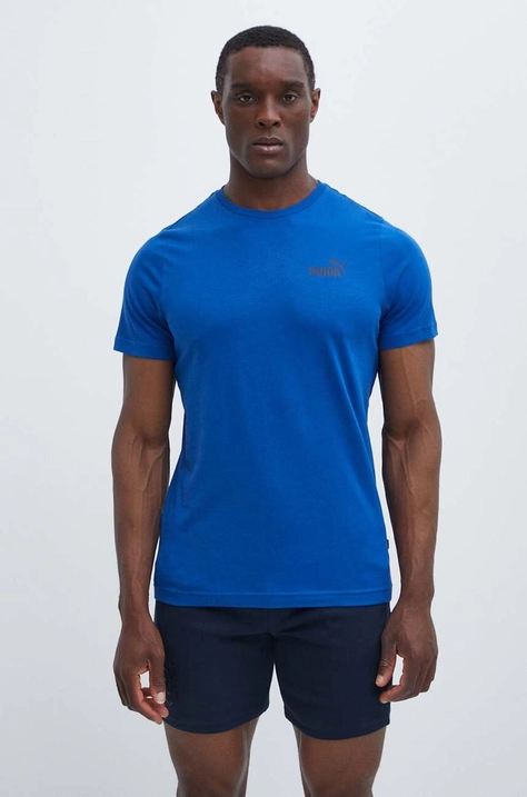 Puma t-shirt sötétkék, férfi, sima, 586669, 624264