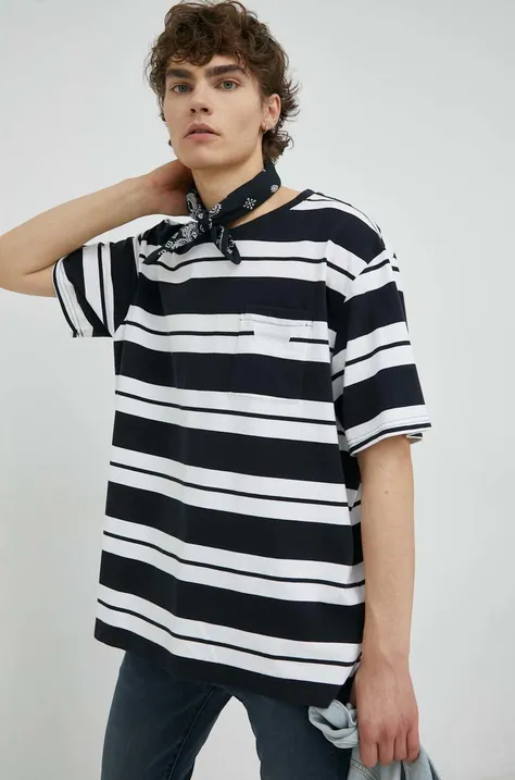 Levi's t-shirt bawełniany kolor czarny wzorzysty