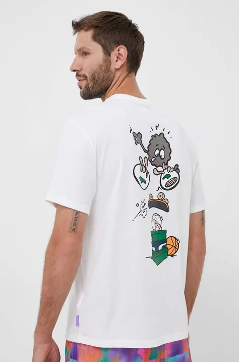 Puma t-shirt bawełniany X 8ENJAMIN kolor biały z nadrukiem