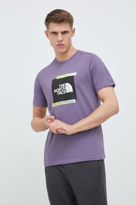 Βαμβακερό μπλουζάκι The North Face