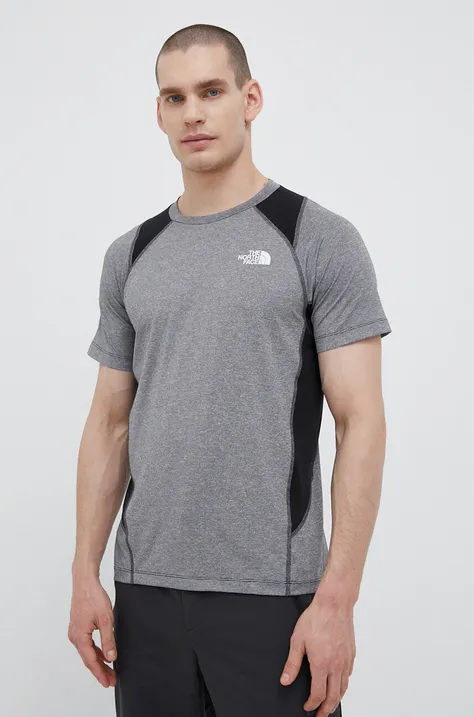 The North Face t-shirt sportowy Glacier kolor szary wzorzysty