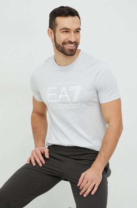 Bavlněné tričko EA7 Emporio Armani
