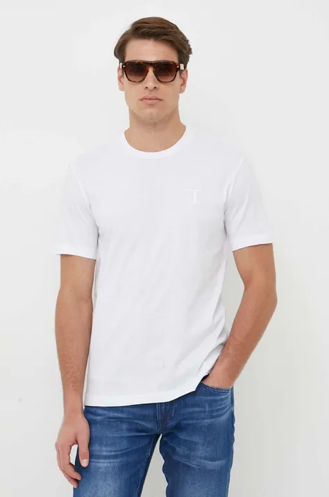 Бавовняна футболка Trussardi колір білий однотонний