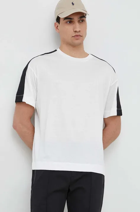 Emporio Armani t-shirt męski kolor biały