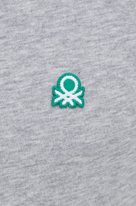 Бавовняна футболка United Colors of Benetton — SS23-TSM15B, сірий — фото 5