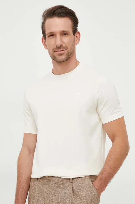 Majica kratkih rukava Karl Lagerfeld za muškarce, boja: bež, bez uzorka
