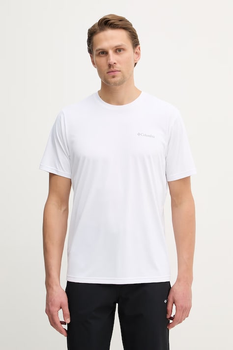 Columbia t-shirt sportowy Columbia Hike kolor biały gładki 1990391