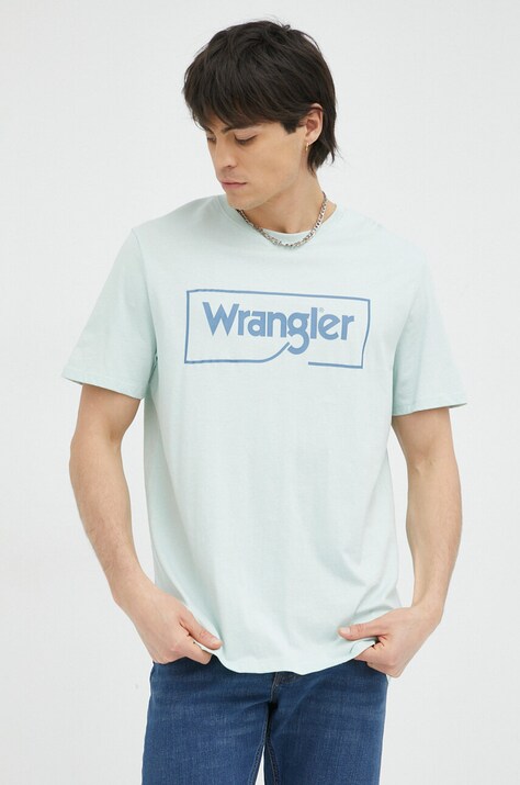 Βαμβακερό μπλουζάκι Wrangler