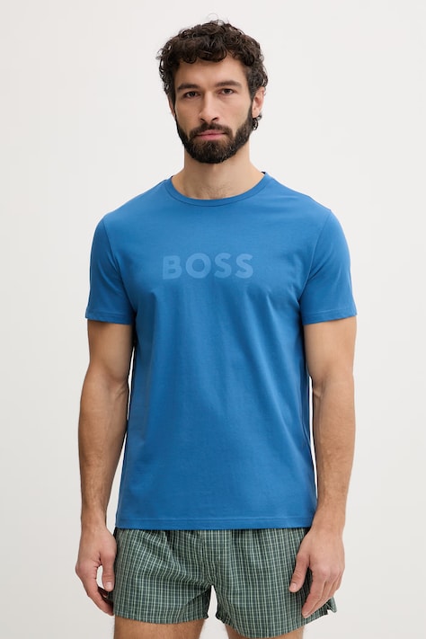 BOSS moški bombažen T-Shirt RN moder 50491706